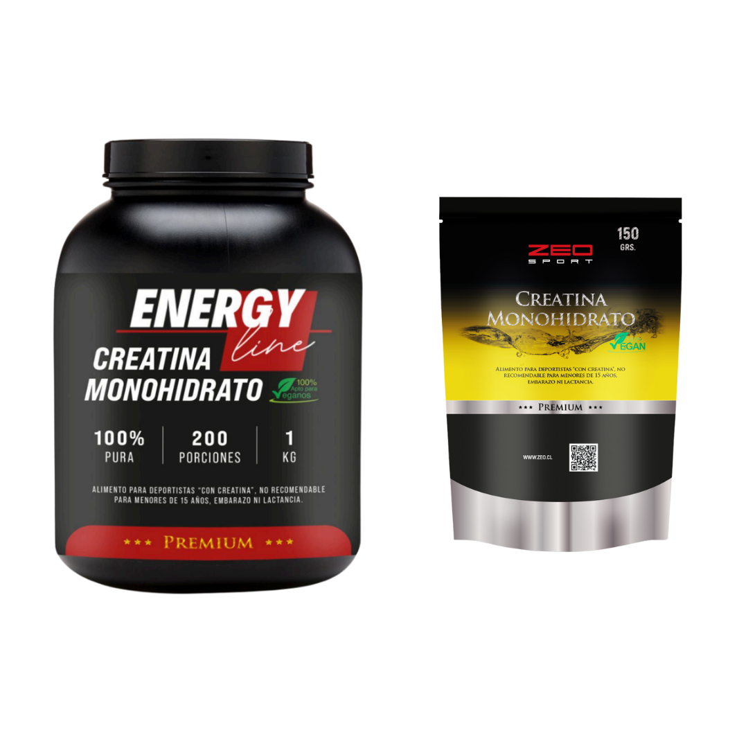 Creatina Monohidratada 1KG. 200 servicios. + 150gr de obsequio